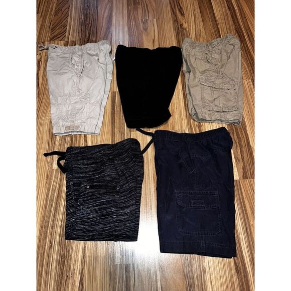 Old Navy Carter's TCP Jumping Beans Boys Shorts Cargo Khaki Sz 5 Lot Of 5 - Picture 1 of 9